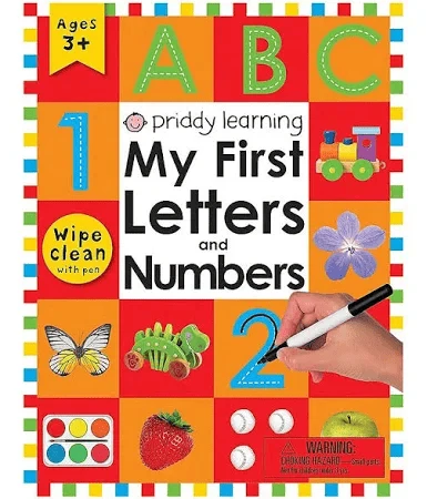 Cover of My First Letters and Numbers by Priddy Learning, designed for ages 3+