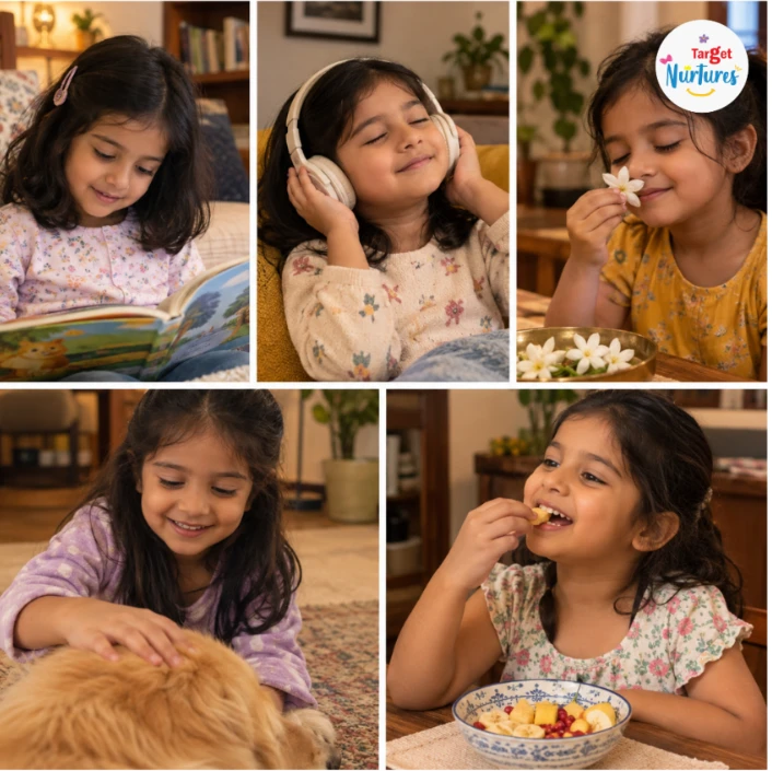 Five senses activities for preschoolers with simple ideas for sight, hearing, touch, smell and taste