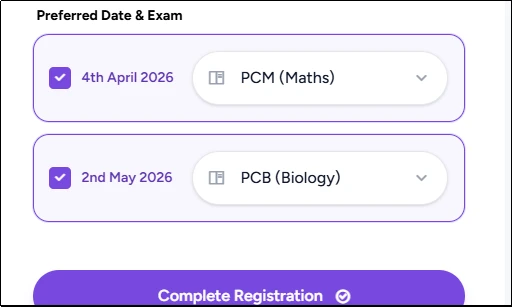 Meri Tayari MHT CET mock test preferred exam date selection for PCM on 4 April and PCB on 2 May