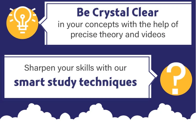 Be crystal clear in concepts and sharpen skills with precise theory, videos, and smart study techniques.