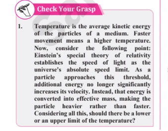 Trendsetter plus physics quiz on temperature limits, kinetic energy, and Einstein's theory of relativity