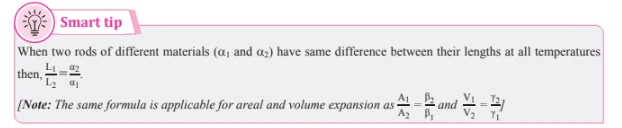 Trendsetter plus smart tip showing thermal expansion formulas for rods of different materials