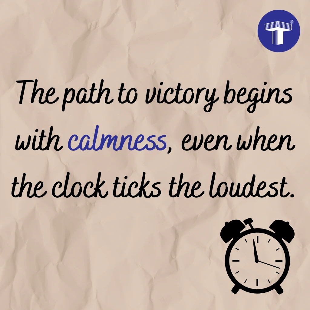 Motivational quote for NEET (UG) 2026 exam with a ticking alarm clock illustration and crumpled paper background