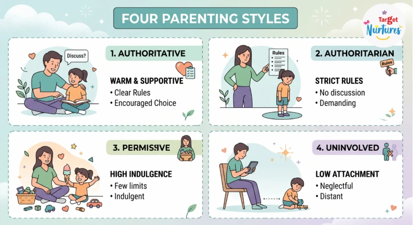 Different styles of parenting at a glance