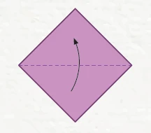 Fold the paper in half diagonally to form a triangle