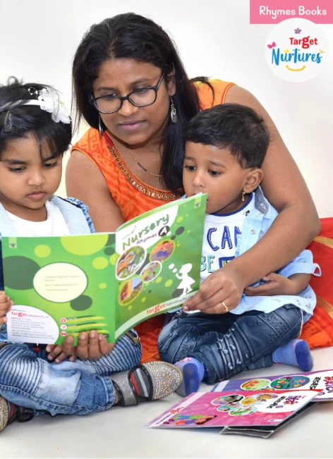 Toddlers engaged in nursery rhymes to enable language development and memory skills