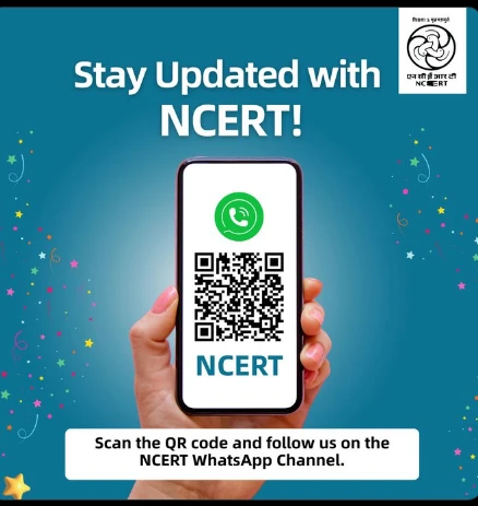 Scan QR code to follow NCERT official WhatsApp channel for latest curriculum and education updates