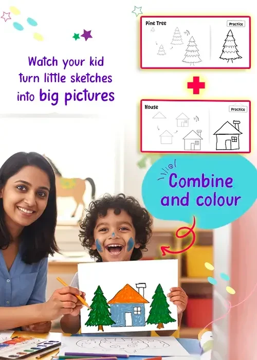 A parent enhancing their kid’s learning through interactive activity book