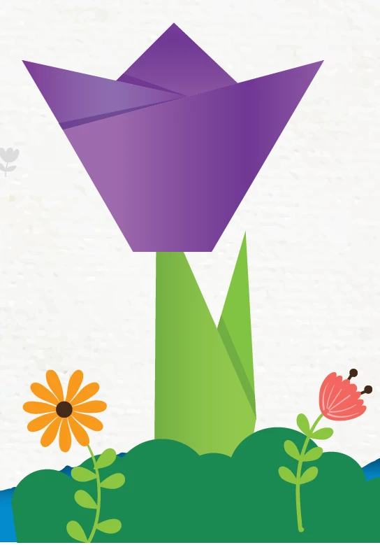 Cut off a small amount from the bottom of the tulip blossom