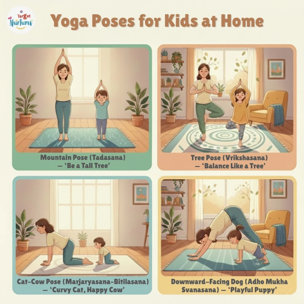 Easy yoga poses for kids to try at home